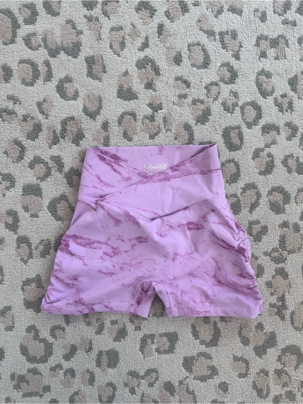 Bombshell Sportswear Pink Marble Toggle Shorts